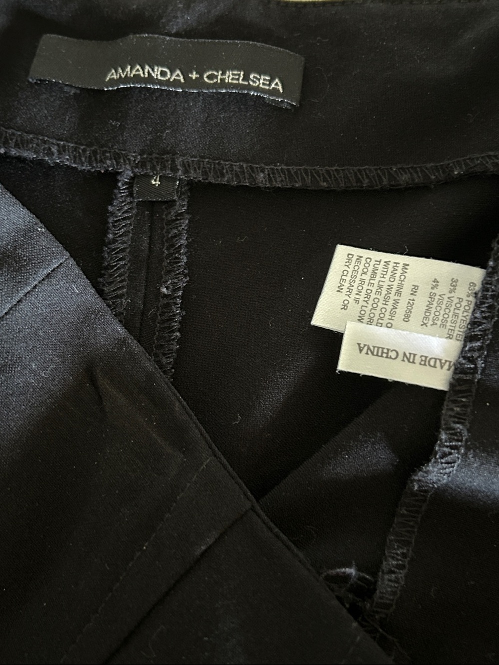 Amanda & Chelsea Black Side Zip Straight Leg Pant - Picture 8 of 9